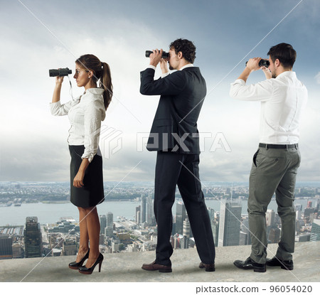 Business people looking to the future 96054020