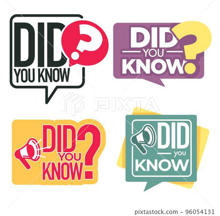 Question or interesting fact did you know isolated icon vector information 96054131