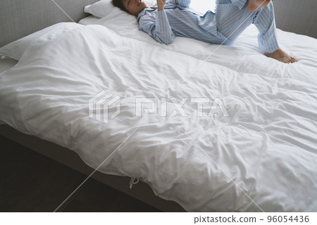 Bedroom and man in his 40s 96054436