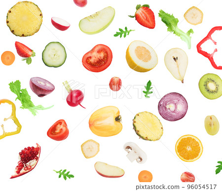 Fruits and vegetables background 96054517