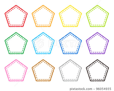Crayon material pentagonal frame 12 color set 96054935
