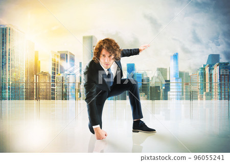 Powerful businessman Powerful businessman 96055241
