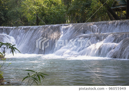 Beautiful landscape. View of Muak Lek Waterfall in muak lek arboretum at Saraburi province. Thailand Beautiful landscape. View of Muak Lek Waterfall in muak lek arboretum at Saraburi province. Thailand 96055949
