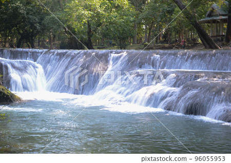 Beautiful landscape. View of Muak Lek Waterfall in muak lek arboretum at Saraburi province. Thailand Beautiful landscape. View of Muak Lek Waterfall in muak lek arboretum at Saraburi province. Thailand 96055953
