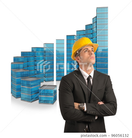 Architect designs success ladder 96056132