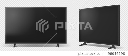 Realistic tv isolated on transparent background 96056298