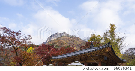 Autumn view of Baekhakbong, the summit of Baekamsan in Jangseong Autumn view of Baekhakbong, the summit of Baekamsan in Jangseong 96056341