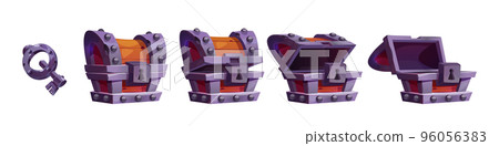 Key and treasure chests game level reward, loot Key and treasure chests game level reward, loot 96056383