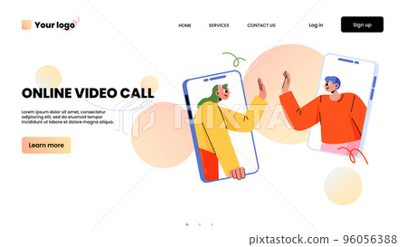 Online video call landing page 96056388