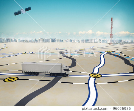 3D Rendering tracking with GPS 96056986
