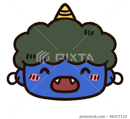 可愛的藍色惡魔面具 可愛的藍色惡魔面具 96057129