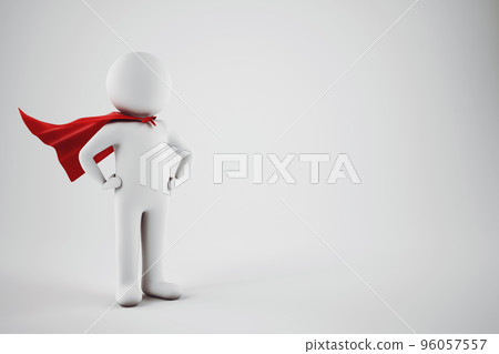 Superhero man. 3D Rendering 96057557
