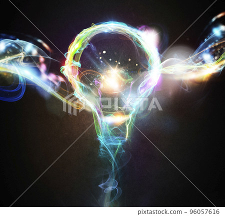 Colourful lighting bulb 96057616