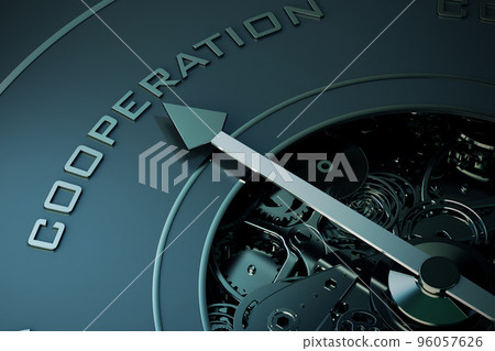 3D Rendering of cooperation compass 96057626