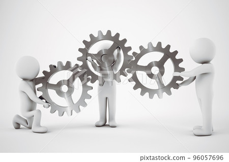 Teamwork concept. 3D Rendering 96057696