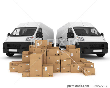 Prepare shipping. 3D Rendering 96057707