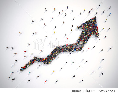 Arrow people. 3D Rendering 96057724