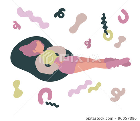 冷靜下來放鬆休息睡眠 96057886