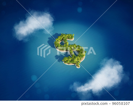 3D rendering of Money island 96058107