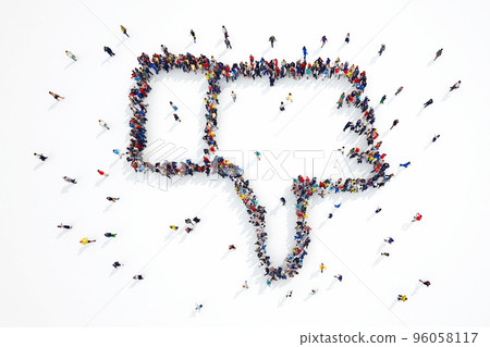 3D rendering of people dislike 3D rendering of people dislike 96058117