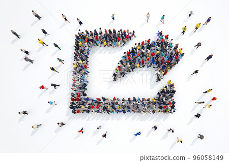 3D rendering of share people 96058149