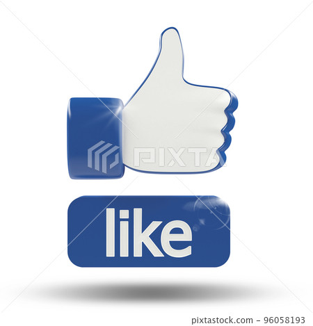 3d Like thumbs-up 96058193