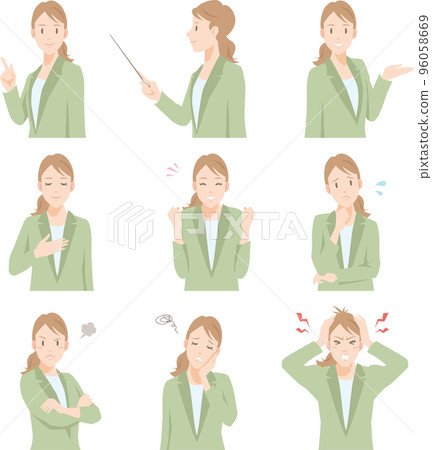 Business woman in various poses 96058669