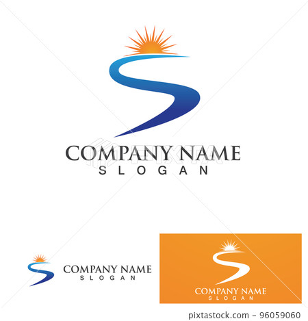 River Logo vector icon illustration design template River Logo vector icon illustration design template 96059060