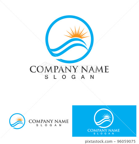 River Logo vector icon illustration design template River Logo vector icon illustration design template 96059075