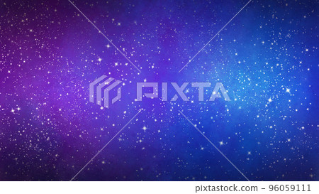 Hand painted watercolor starry sky, glitter background 96059111