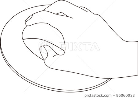 Mouse operation line drawing - Stock Illustration [96060058] - PIXTA