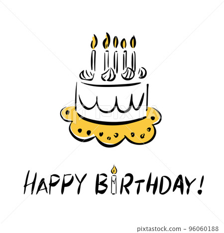 生日蛋糕 生日蛋糕 illustration_white 背景 96060188
