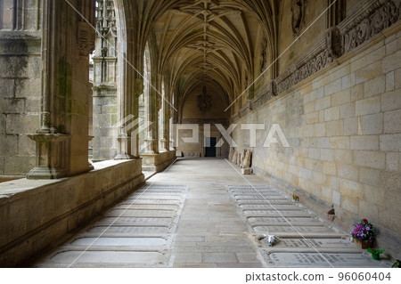 Interior aisles of the Santiago de Compostela Cathedral, Galicia, Spain Interior aisles of the Santiago de Compostela Cathedral, Galicia, Spain 96060404