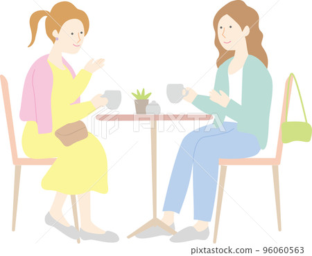 咖啡館裡聊天的女人 咖啡館裡聊天的女人 96060563