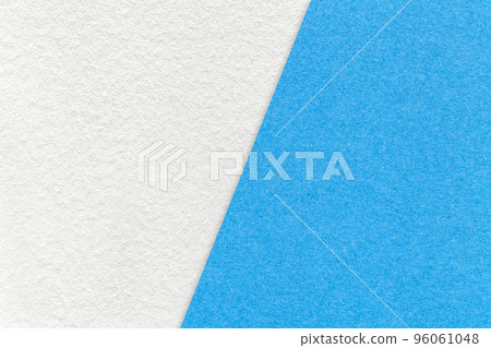 Texture of craft white and light blue paper background, half two colors. Vintage kraft cerulean cardboard. Texture of craft white and light blue paper background, half two colors. Vintage kraft cerulean cardboard. 96061048