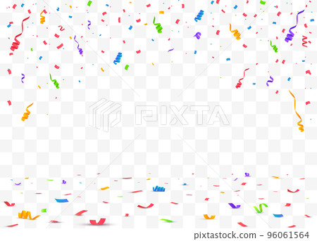 Confetti background. Festive backdrop. Party design with colorful confetti  96061564