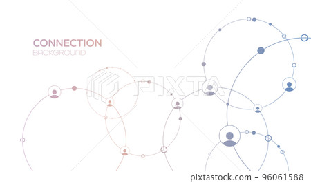 Network background. Connections with points, lines, and people icons. 96061588