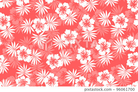 Seamless floral pattern based on traditional folk art ornaments. Colorful flowers on color background. Scandinavian style. Sweden nordic style. Vector illustration. Simple minimalistic pattern Seamless floral pattern based on traditional folk art ornaments. Colorful flowers on color background. Scandinavian style. Sweden nordic style. Vector illustration. Simple minimalistic pattern 96061700