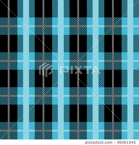 Blue and black Scotland textile seamless pattern. Fabric texture check tartan plaid. Abstract geometric background for cloth, card, fabric. Monochrome graphic repeating design. Modern squared ornament Blue and black Scotland textile seamless pattern. Fabric texture check tartan plaid. Abstract geometric background for cloth, card, fabric. Monochrome graphic repeating design. Modern squared ornament 96061848