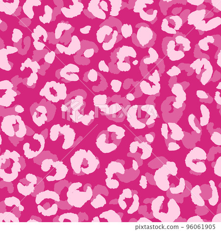 Abstract modern leopard seamless pattern. Animals trendy background. Pink decorative vector stock illustration for print, card, postcard, fabric, textile. Modern ornament of stylized skin 96061905