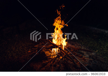 Bonfire at night 96061910