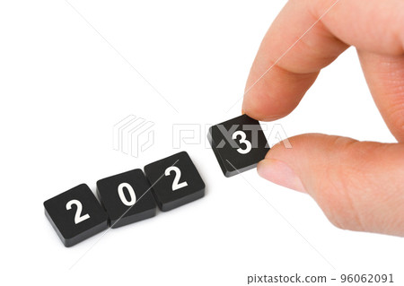 Numbers 2023 and hand Numbers 2023 and hand 96062091