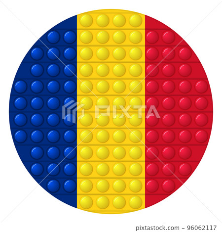 Glass light ball with flag of Romania. Round sphere, template icon. Romanian national symbol. Glossy realistic ball, 3D vector illustration. Trendy antistress game pop it, simple dimple. Big bubble Glass light ball with flag of Romania. Round sphere, template icon. Romanian national symbol. Glossy realistic ball, 3D vector illustration. Trendy antistress game pop it, simple dimple. Big bubble 96062117