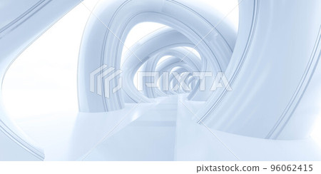 abstract white futuristic environment with...-插圖素材 [96062415] - PIXTA圖庫