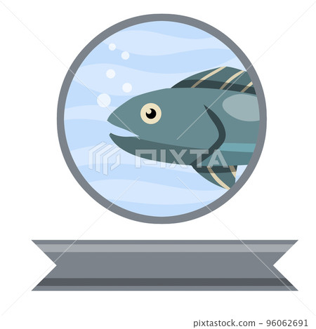 Fish logo. Tuna in circle. Element of fishing Fish logo. Tuna in circle. Element of fishing 96062691