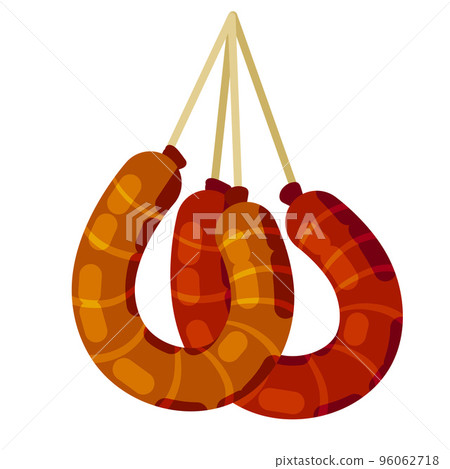 Krakow sausage. National Polish food. Krakow sausage. National Polish food. 96062718