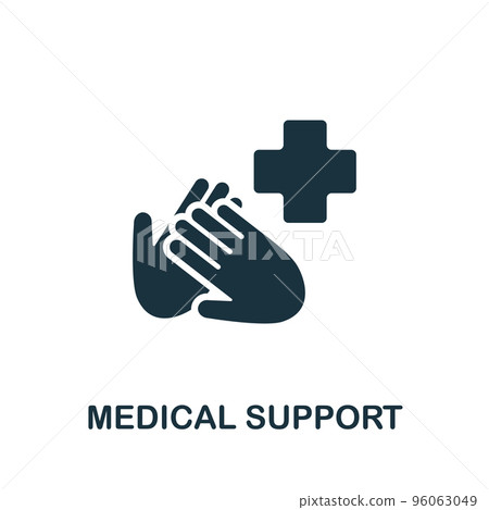 Medical Support icon. Monochrome simple Healthcare icon for templates, web design and infographics Medical Support icon. Monochrome simple Healthcare icon for templates, web design and infographics 96063049