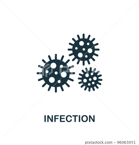 Infection icon. Monochrome simple Healthcare icon for templates, web design and infographics Infection icon. Monochrome simple Healthcare icon for templates, web design and infographics 96063051