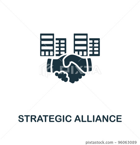 Strategic Alliance icon. Monochrome simple Global Business icon for templates, web design and infographics 96063089