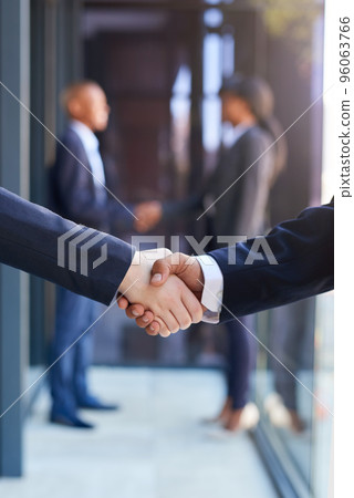 We are one. Cropped shot of a group of unrecognizable peoples hands. 96063766